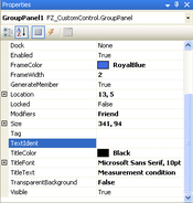 GroupPanel Properties