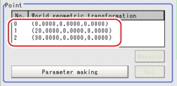 3D Setting (World coordinates) - Point Area