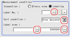 Measurement - Measurement condition area Measurement - Measurement condition area