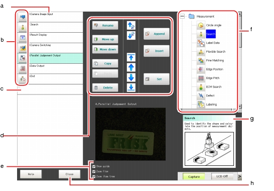 Figure of the Edit Flow window Figure of the Edit Flow window