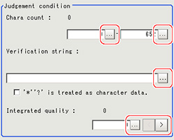 Measurement - "Judgement condition" area
