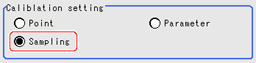Calibration - "Calibration setting" area