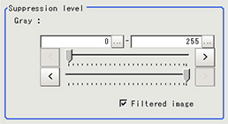 Filter setting - "BGS levels" area