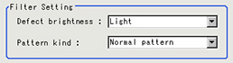Striped pattern suppression+ - "Filter setting" area