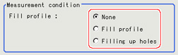 Measurement - "Measurement condition" area