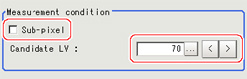 Measurement - "Measurement condition" area