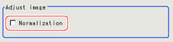 Measurement - "Adjust image" area