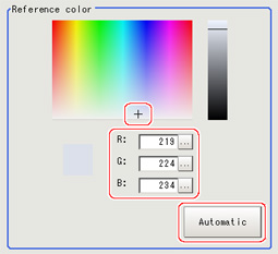 Measurement - "Reference color" area