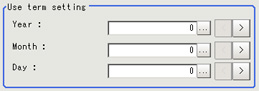 Date Parameters - "Use term setting" area