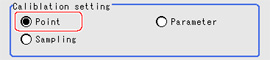 Calibration - "Calibration setting" area