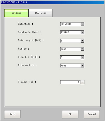 Serial interface - Communication settings