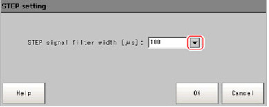 STEP setting window