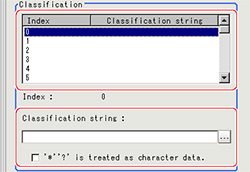 Results Settings - "Classification" area