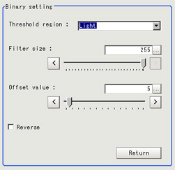 Binary - "Binary setting" area