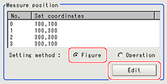 Image conversion settings - "Measurement position setting" area