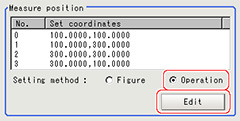 Image conversion settings - "Measurement position setting" area