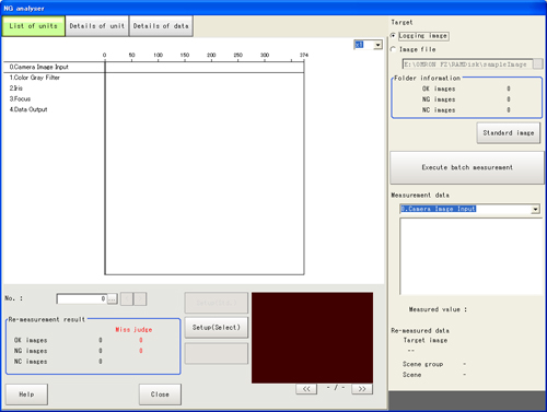 NG analyser screens