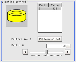 Screen adjustment settings - "Lighting control" area