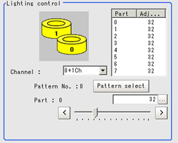 Screen adjustment settings - "Lighting control" area