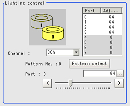 Screen adjustment settings - "Lighting control" area