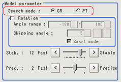 Model - "Model parameter" area