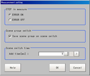 Measure Setting window