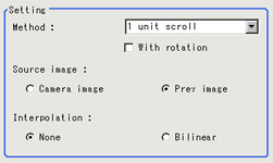 Compensation method - "Setting" area Compensation method - "Setting" area